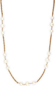EFFY 14K Yellow Gold Scattered Pearl Chain Necklace
