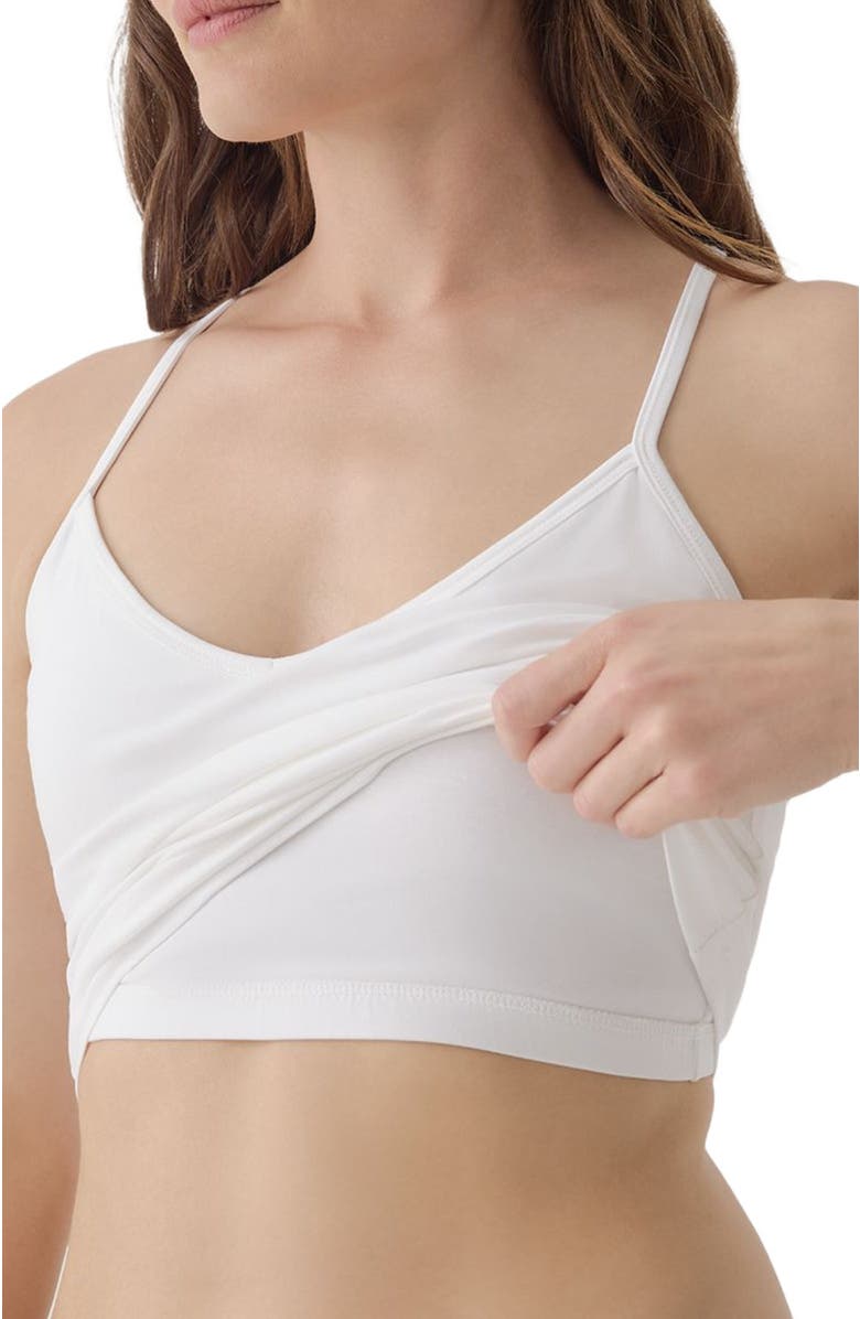 Pact Everyday Shelf Bra Cropped Camisole, Alternate, color, White