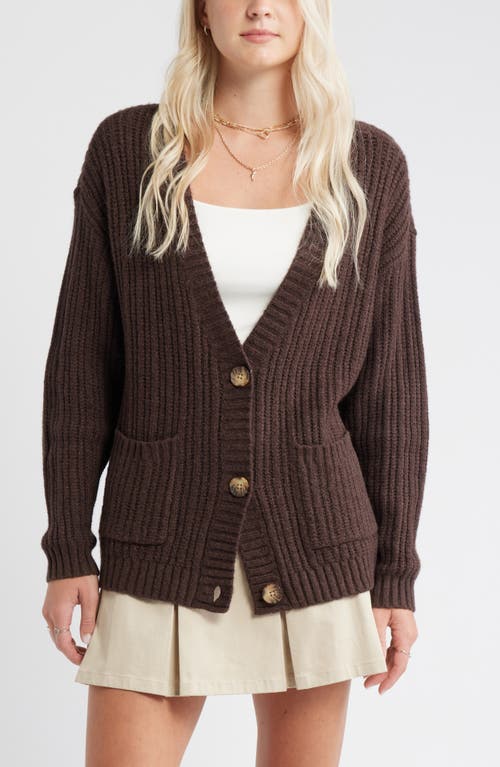 Bp. Cozy Oversize Cardigan In Brown