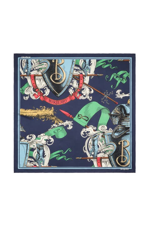 Etched Knight Silk Scarf