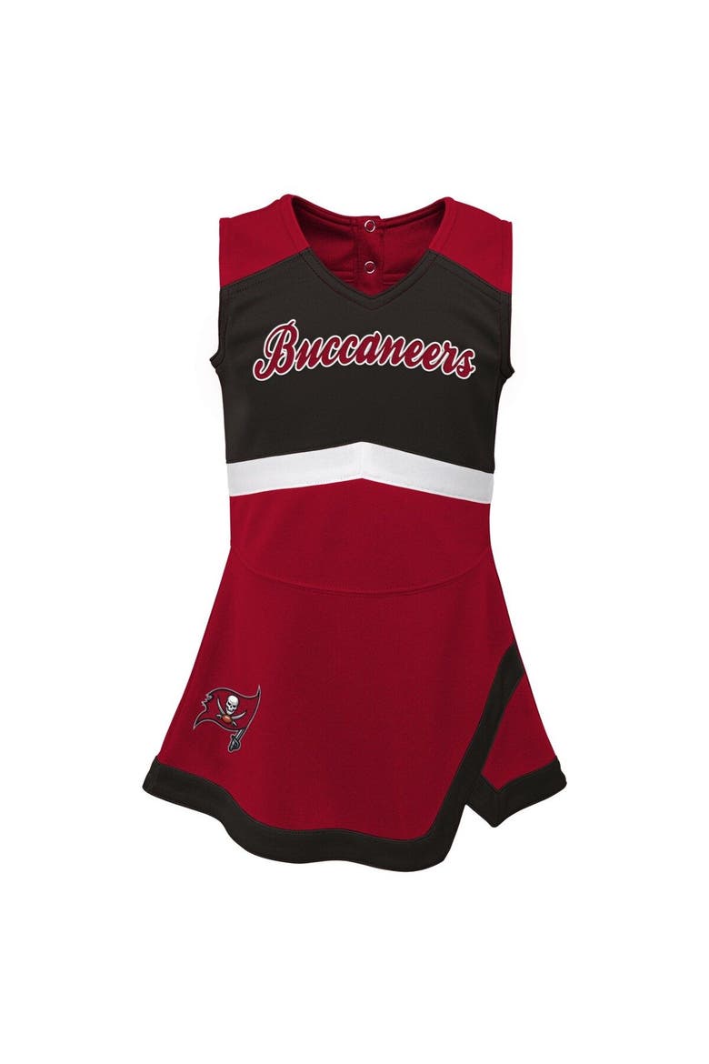 Girls Preschool Red Tampa Bay Buccaneers Two-Piece Cheer Captain Jumper Dress with Bloomers Set, Alternate, color, Red