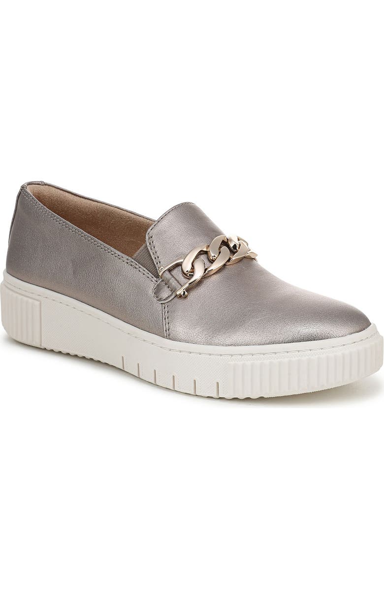 Naturalizer Trish Slip-On Sneaker, Main, color, Patina Pewter Faux Leather