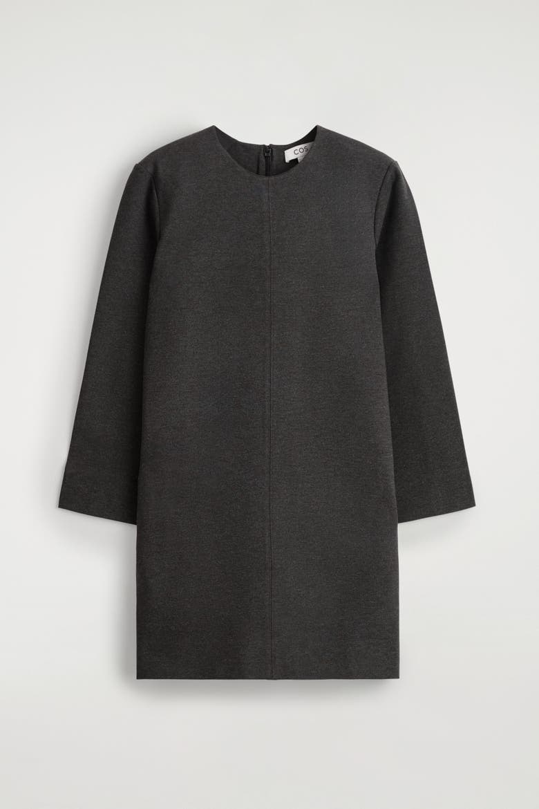 Tailored Jersey Mini Dress, Alternate, color, DARK GRAY