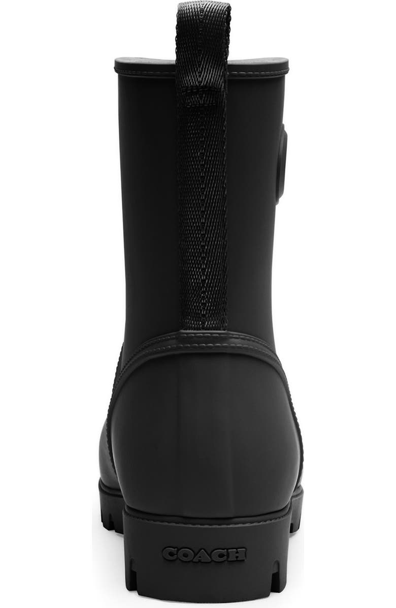 COACH Ryder Rain Boot, Alternate, color, Black