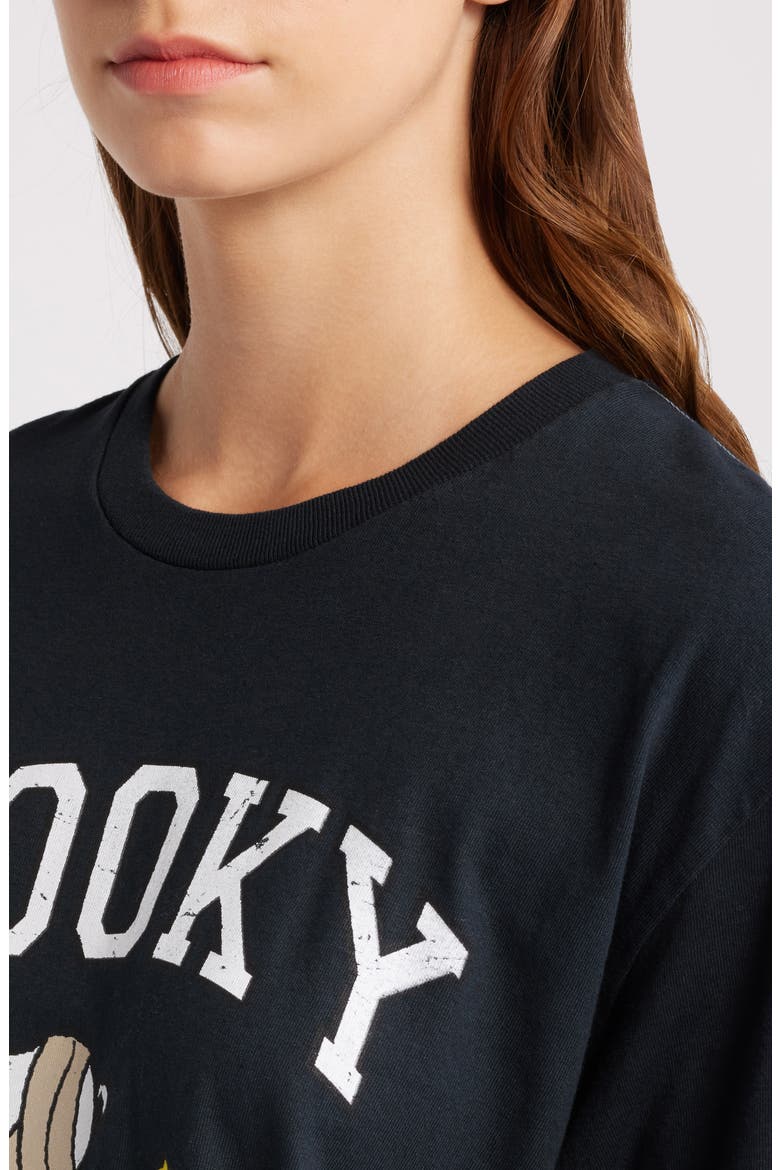 Peanuts® Spooky Cotton Graphic T-Shirt, Alternate, color, BLACK
