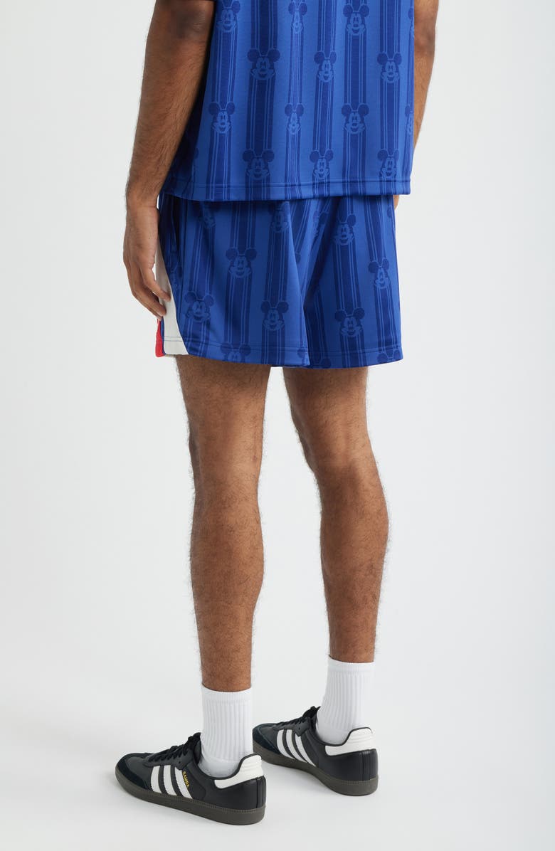 adidas Originals x Brain Dead Disney Football Shorts, Alternate, color, Victory Blue