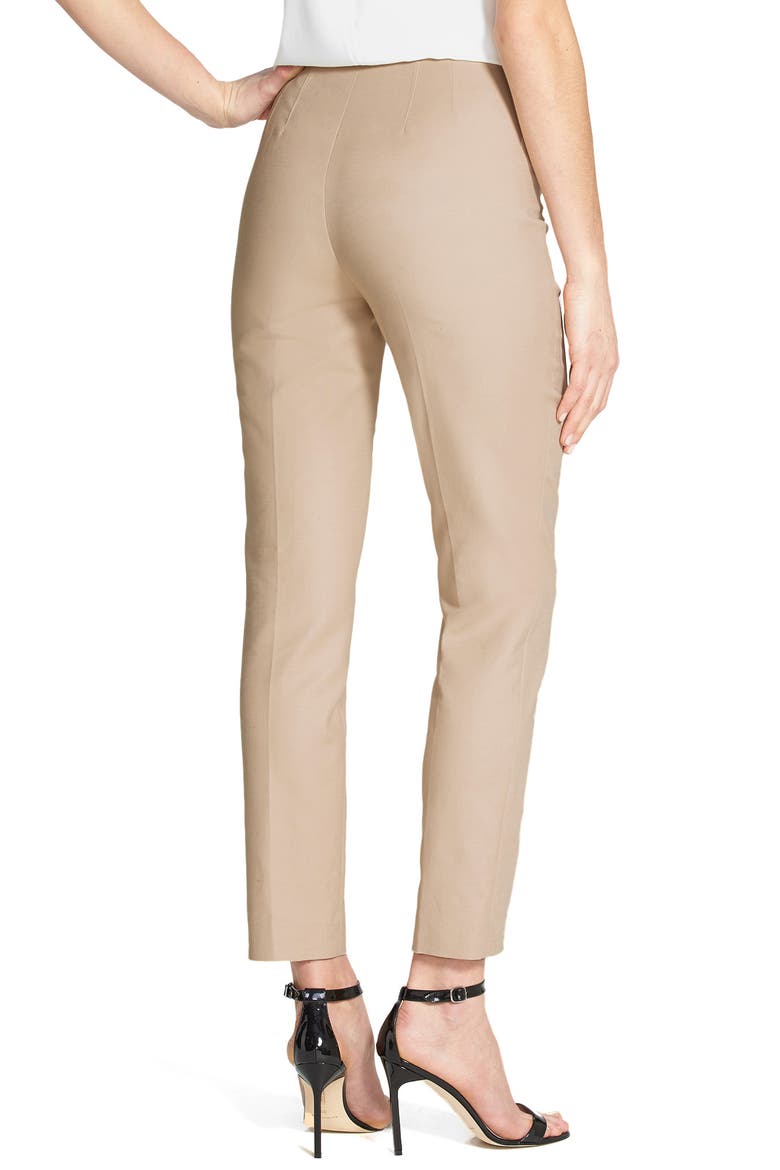 Side Zip Double Weave Pants, Alternate, color, TIRAMISU