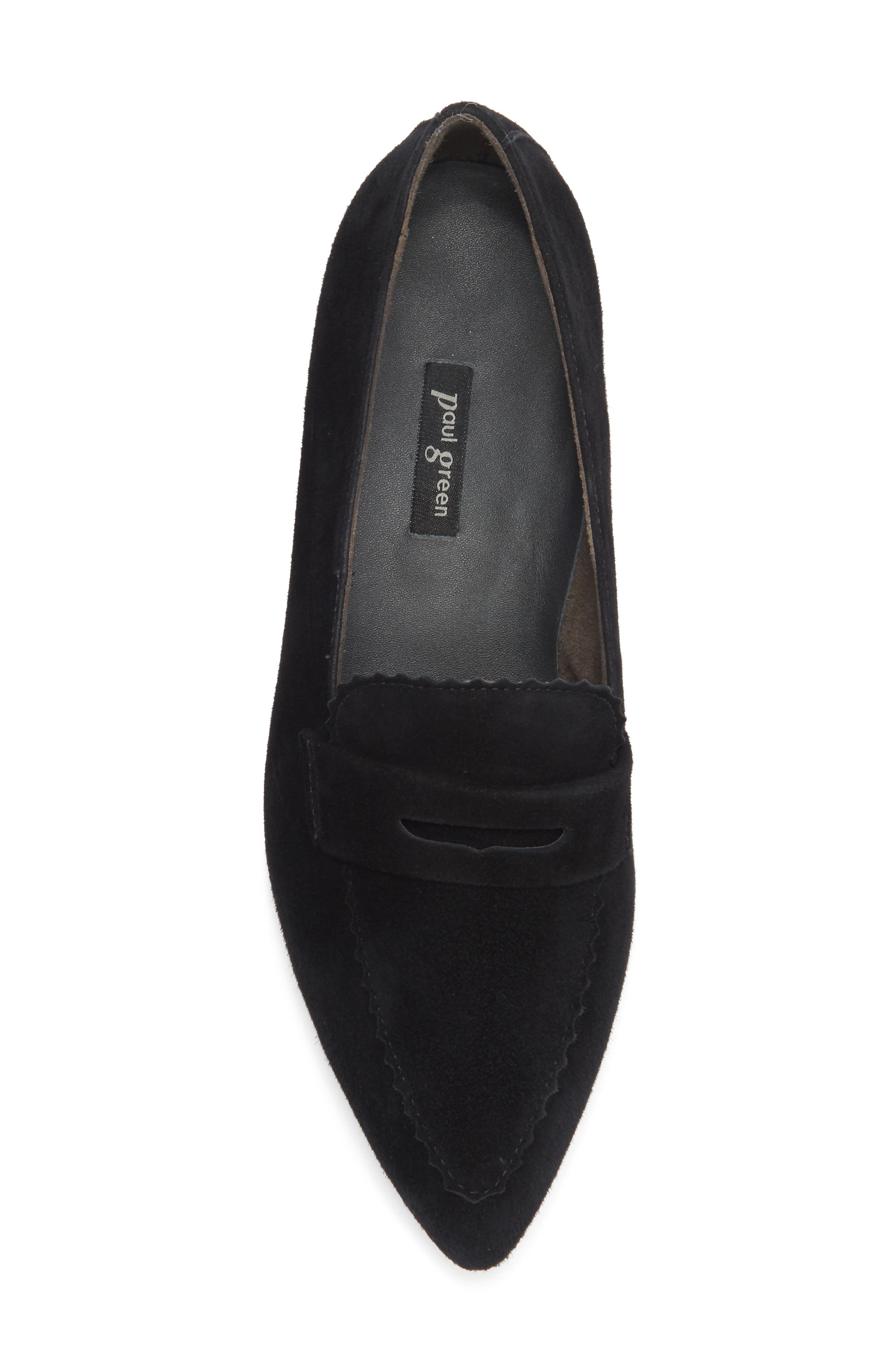 Paul Green Penny Loafer, Alternate, color, Black Suede