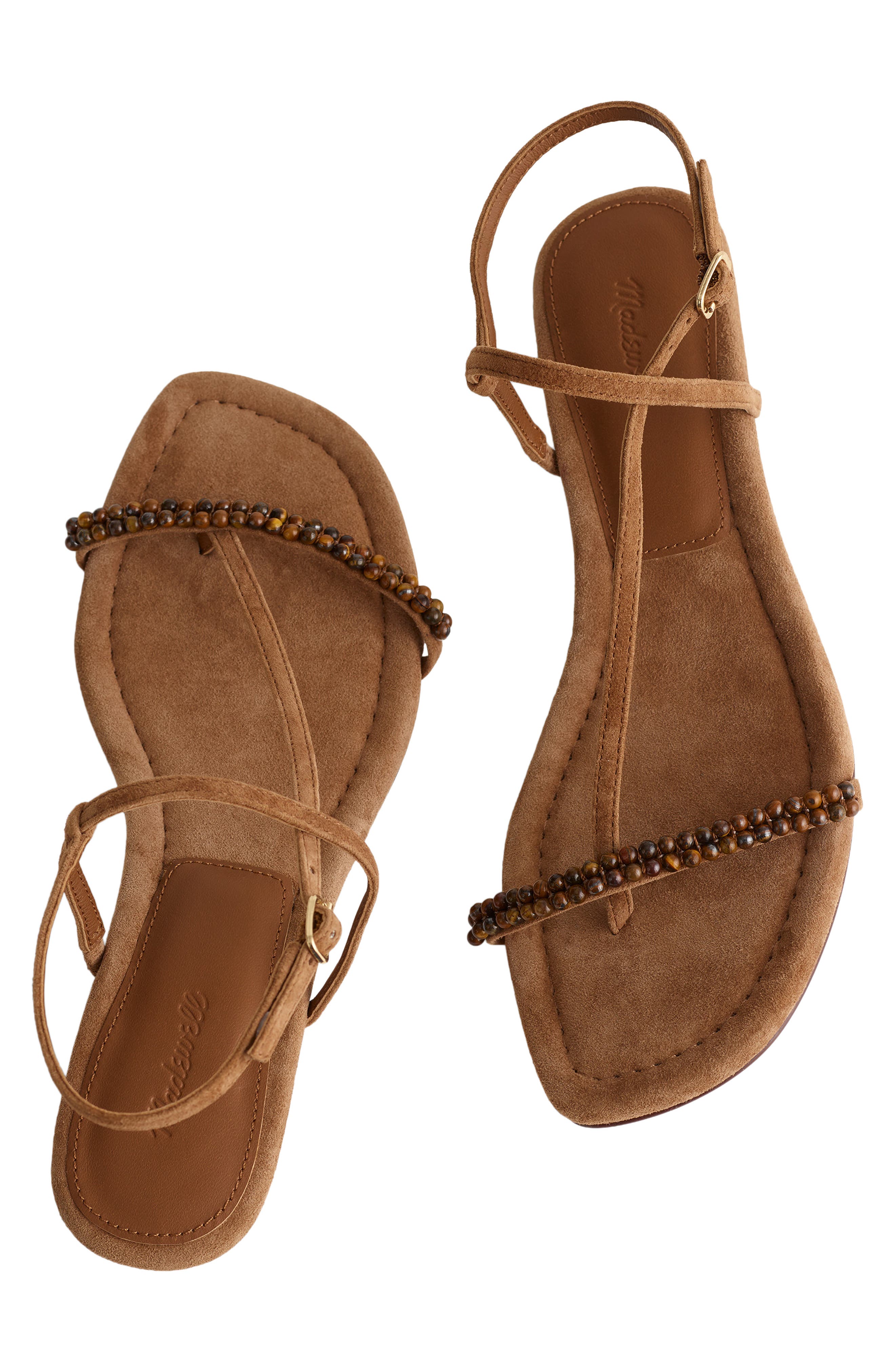 Madewell The Maycie Strappy Sandal, Alternate, color, Aged Cognac