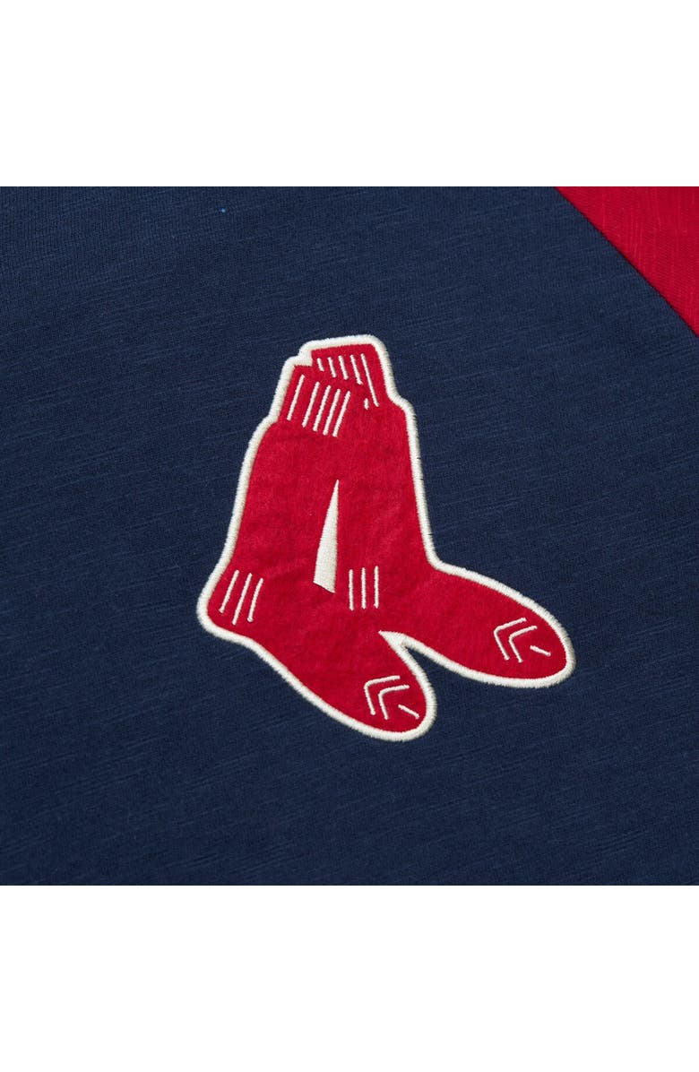 Mitchell & Ness Men's Mitchell & Ness Navy Boston Red Sox Cooperstown Collection Legendary Raglan Slub Henley 3/4-Sleeve T-Shirt, Alternate, color, Navy