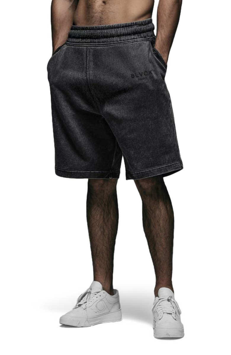 Blvck Acid Wash Shorts, Main, color, Black