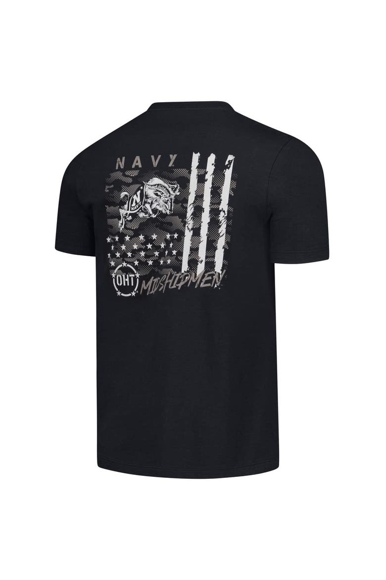 Men's  Black Navy Midshipmen Comfort Colors OHT Camo Overlay T-Shirt, Alternate, color, Black