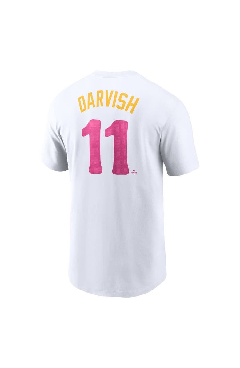 Nike Men's Nike Yu Darvish White San Diego Padres Fuse City Connect Name & Number T-Shirt, Alternate, color, White