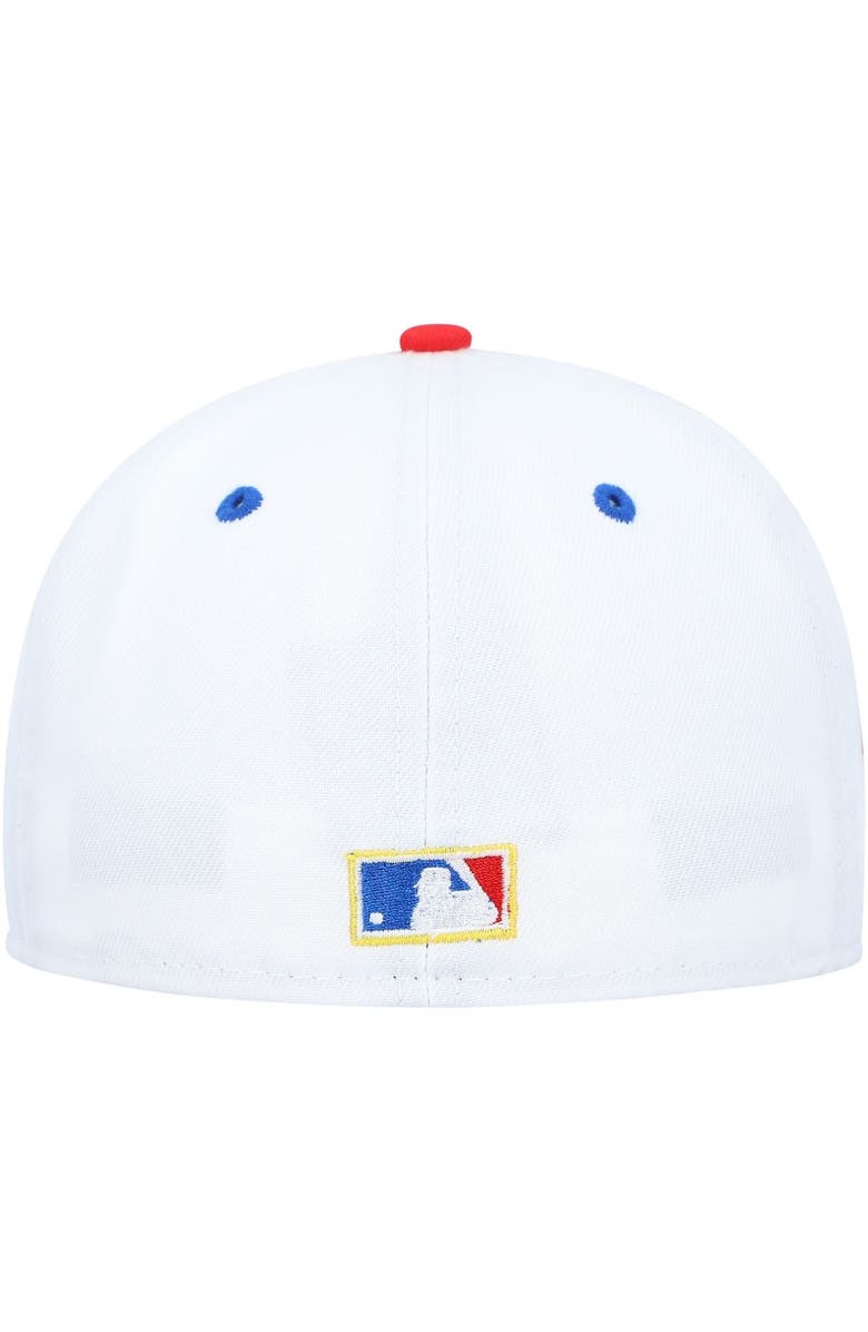 New Era Men's New Era White/Royal Toronto Blue Jays 30th Anniversary Cherry Lolli 59FIFTY Fitted Hat, Alternate, color, White