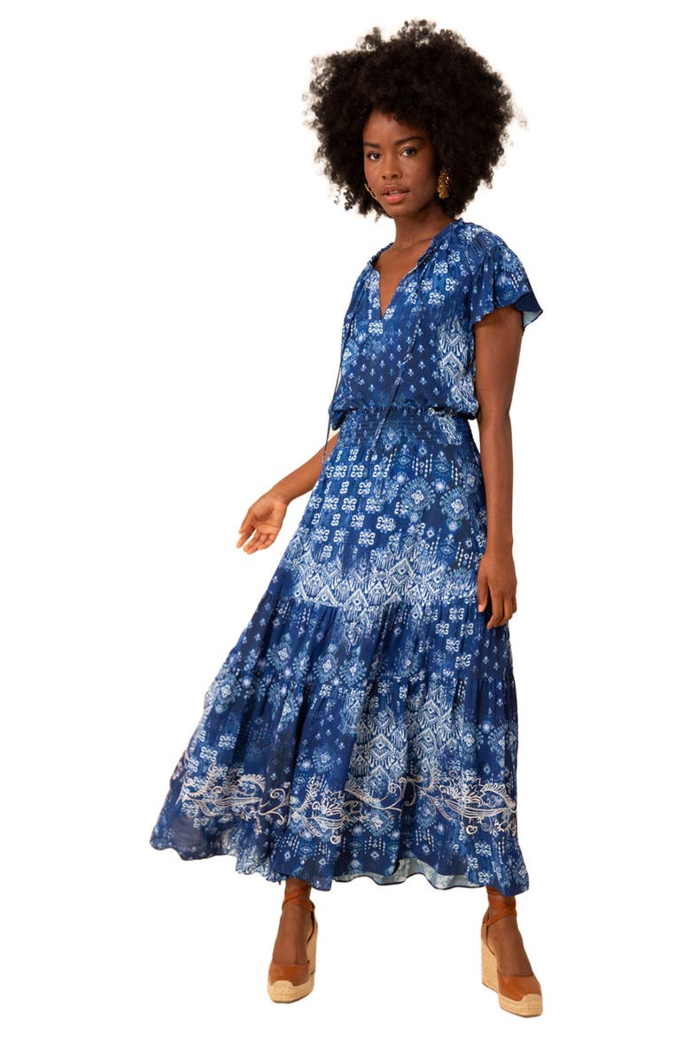 Hale Bob Catalina Tiered Maxi Skirt, Main, color, 