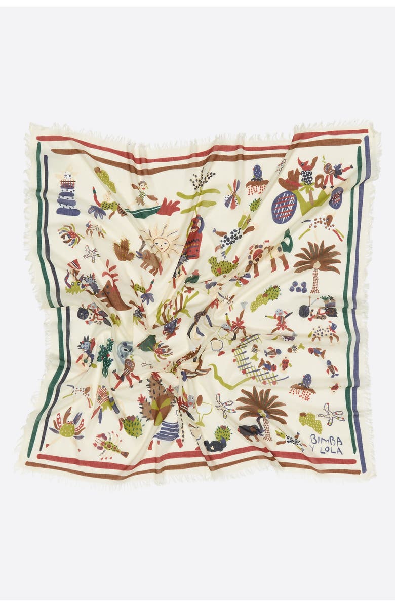 Bimba y Lola Island Party Shawl, Alternate, color, Ivory