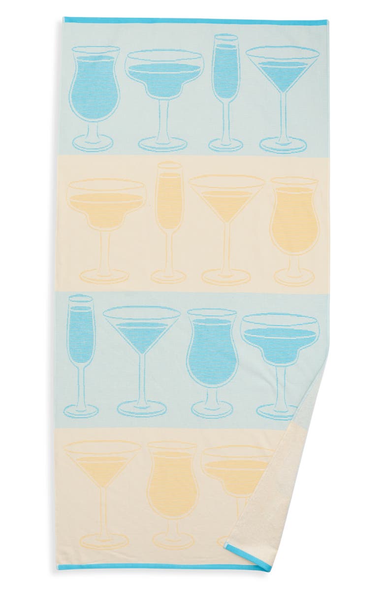 NORDSTROM RACK Cheers Beach Towel, Main, color, Ivory Egret Multi