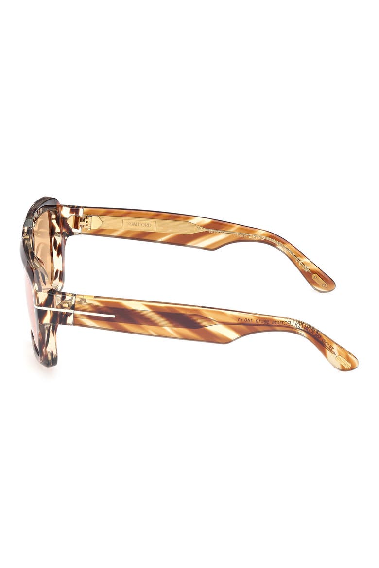 Icon 56mm Navigator Sunglasses, Alternate, color, STRIPED BROWN YELLOW/ ORANGE