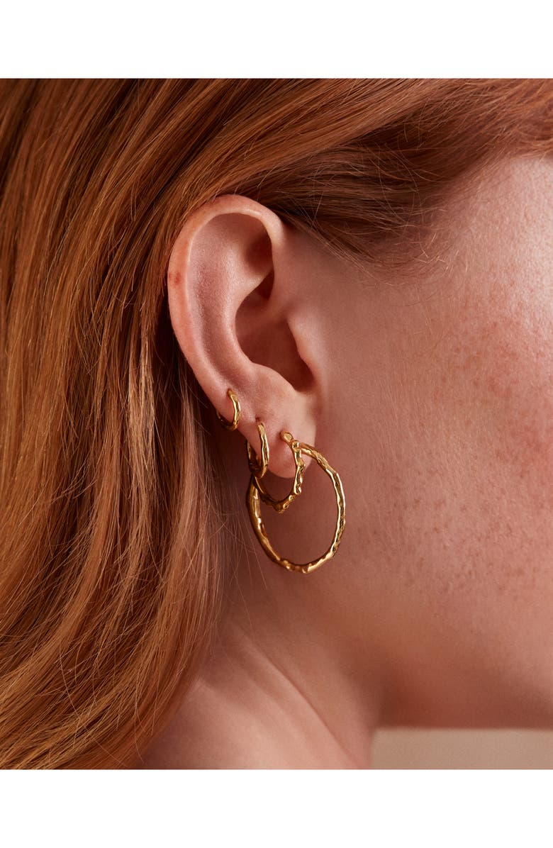 Monica Vinader Siren Muse Huggie Hoop Earrings, Alternate, color, Gp