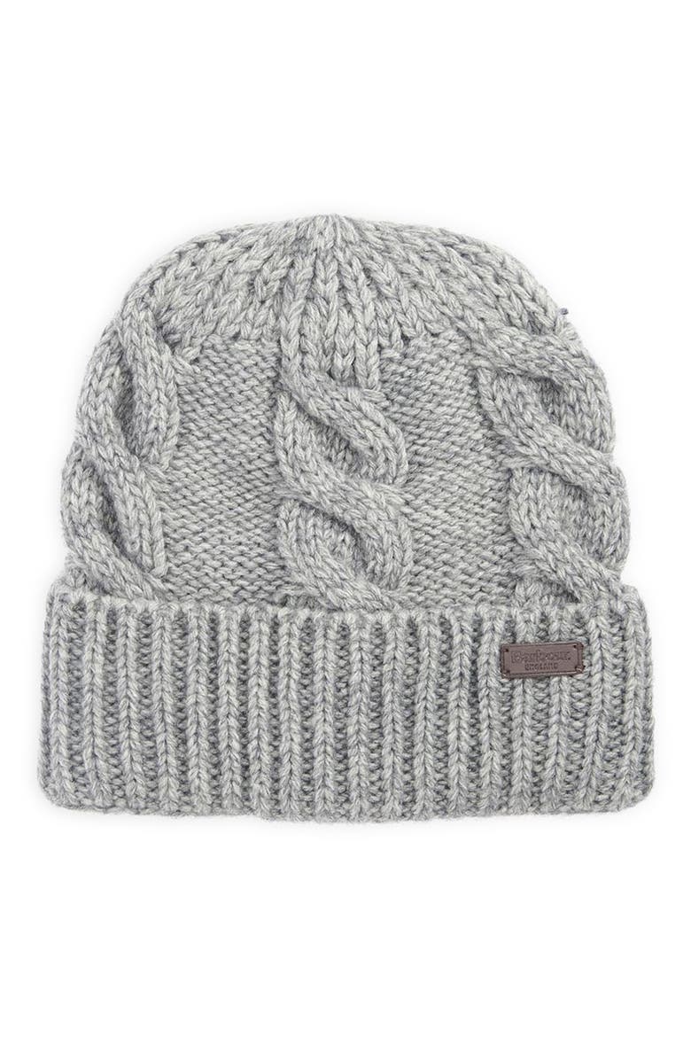 Jesmond Cable Stitch Scarf & Beanie Set, Alternate, color, MID GREY