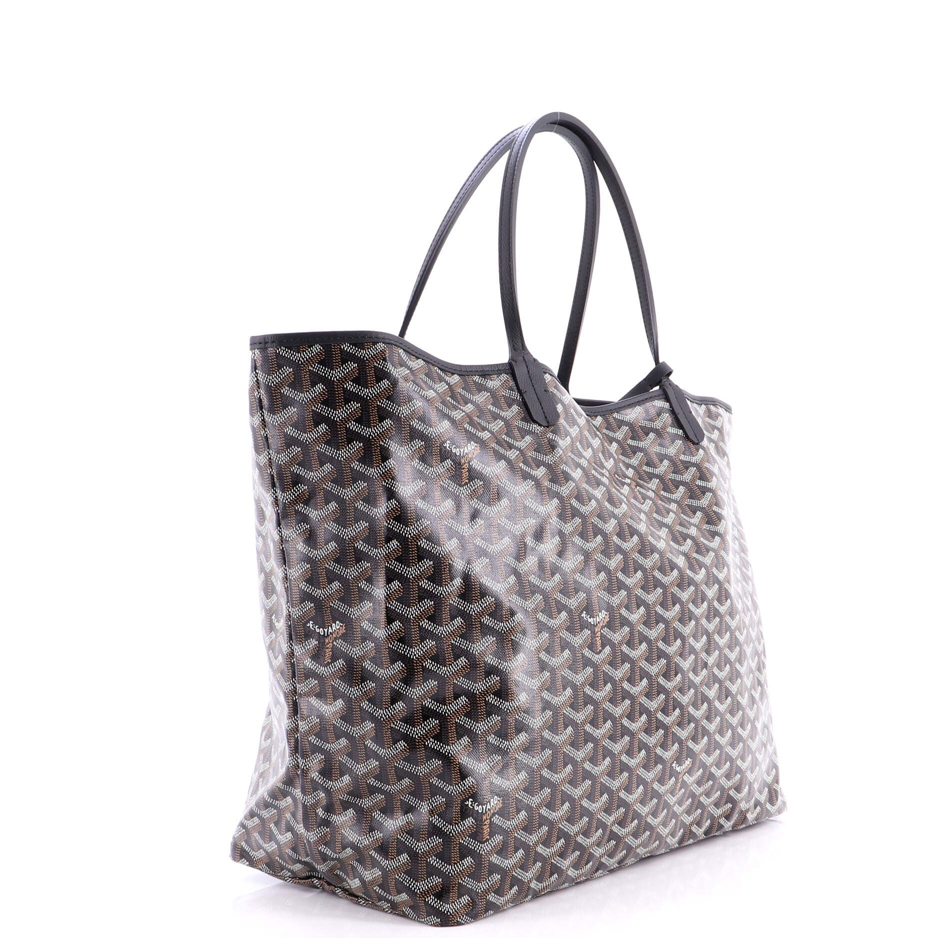 Pre-Owned Goyard Saint Louis Tote Coated Canvas GM, Alternate, color, Black