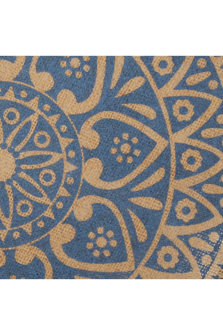 French Blue Block Print Round Jute Placemat Set/6, Alternate, color, French Blue