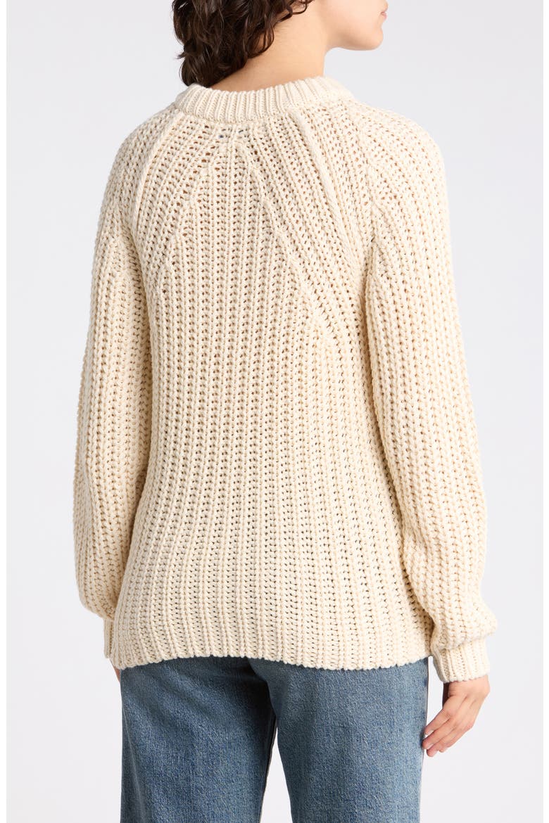Zoe Cotton Crewneck Sweater, Alternate, color, TANNED