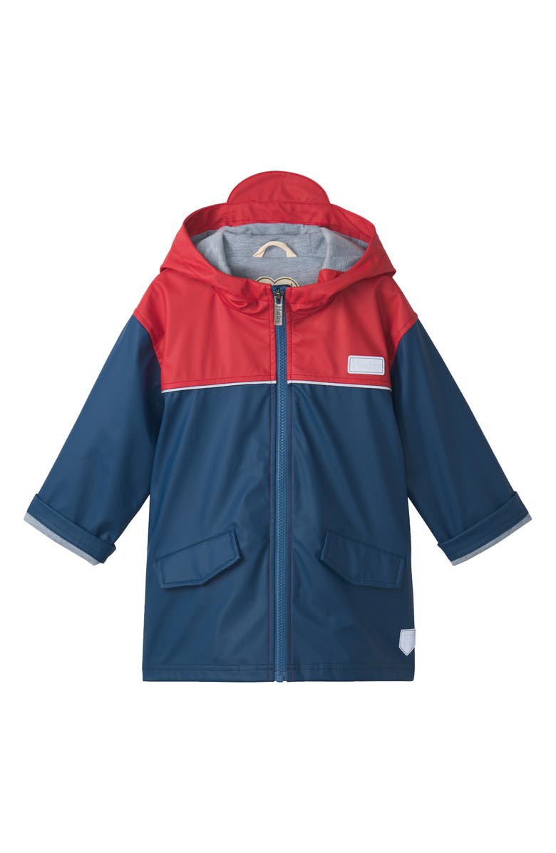 Hatley Kids' Colorblock Hooded Raincoat, Main, color, 