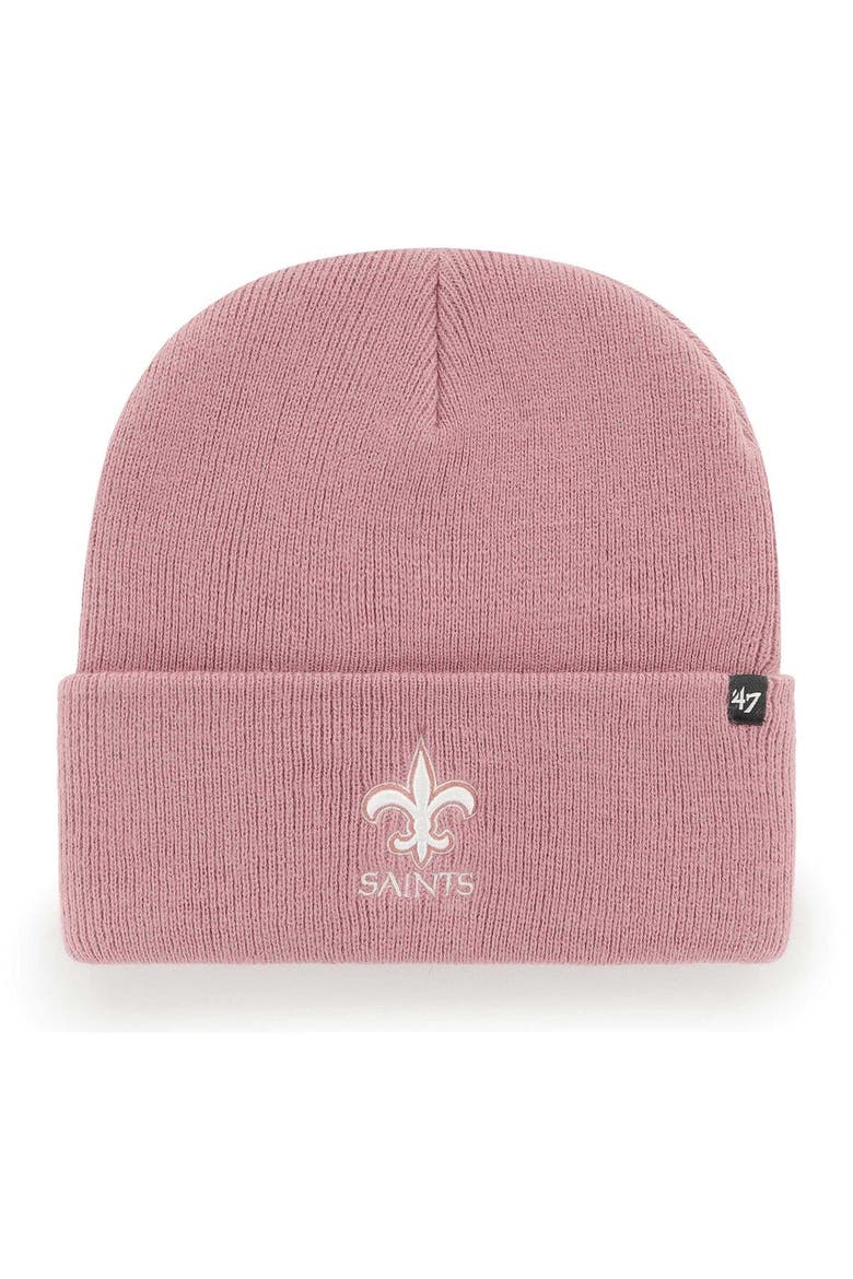 Women's '47  Pink New Orleans Saints Haymaker Cuffed Knit Hat, Main, color, Pink