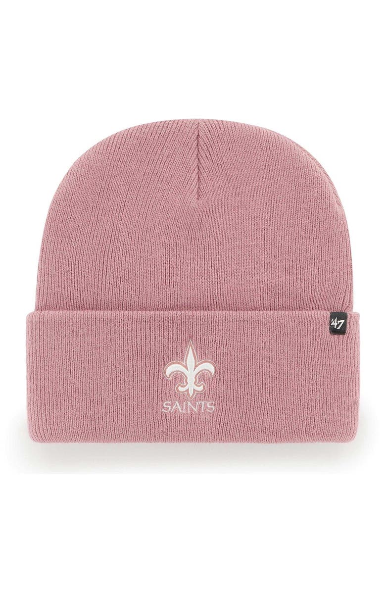 '47 Women's '47  Pink New Orleans Saints Haymaker Cuffed Knit Hat, Main, color, 