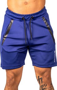 Maceoo Shield Blue Drawstring Shorts