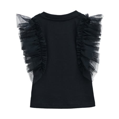 Mimi Tutu Tulle-sleeve T-shirt In Black