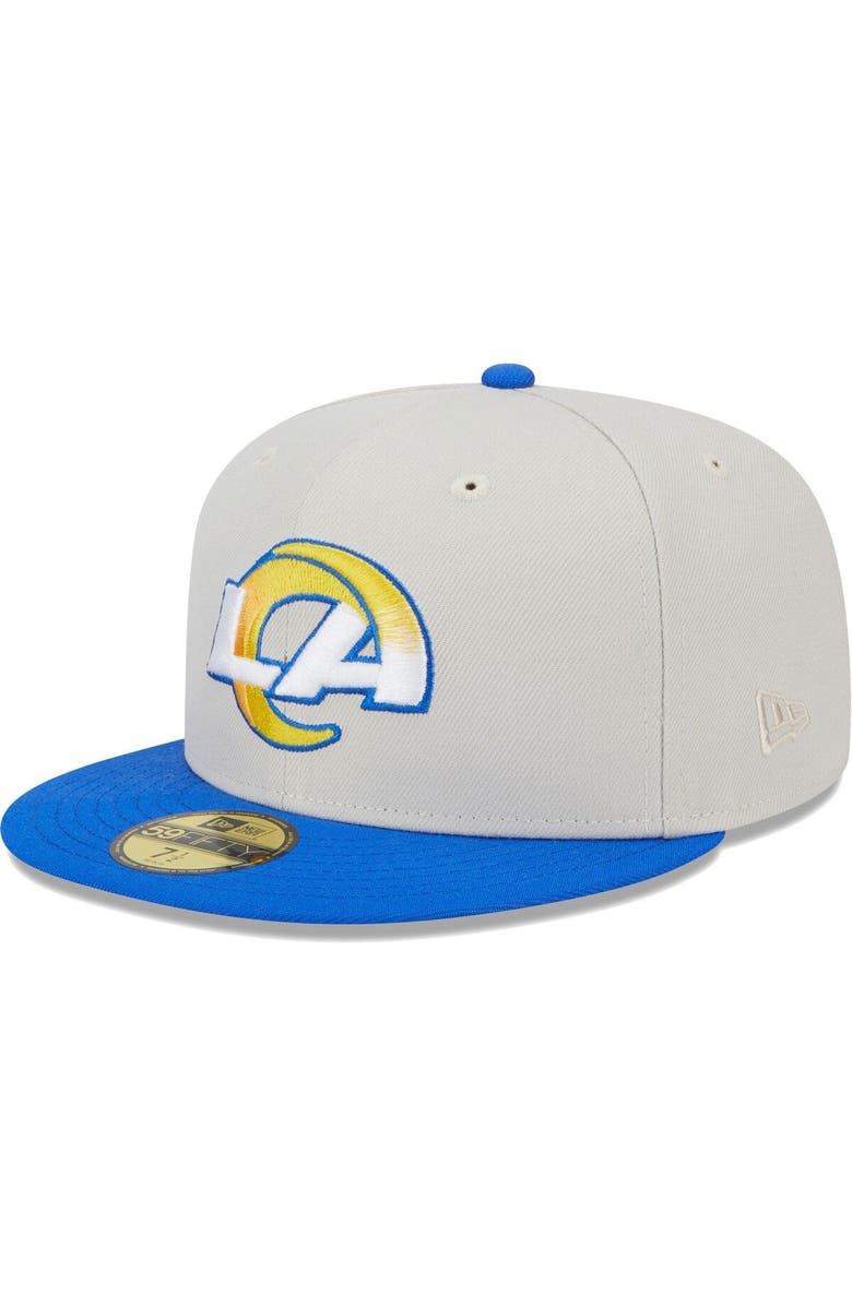 New Era Men's New Era Khaki/Royal Los Angeles Rams Super Bowl Champions Patch 59FIFTY Fitted Hat, Main, color, Khaki