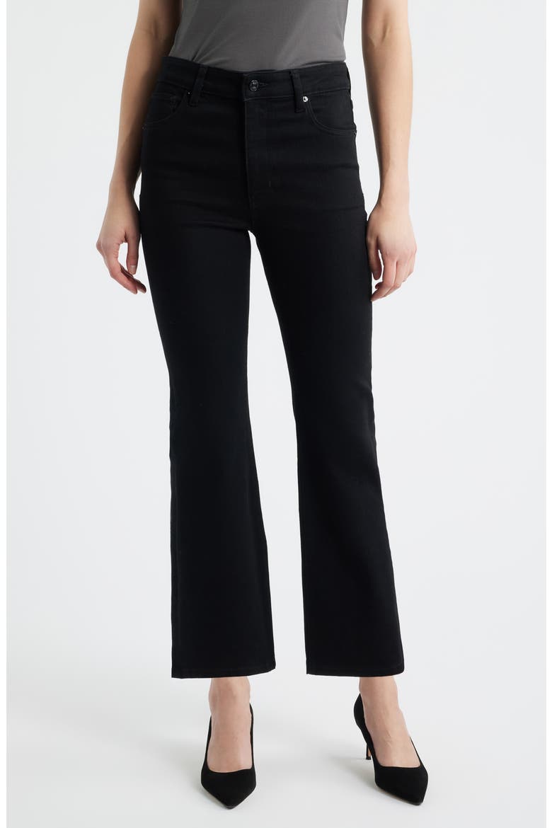 The Reboot High Waist Ankle Bootcut Jeans, Main, color, BLACK