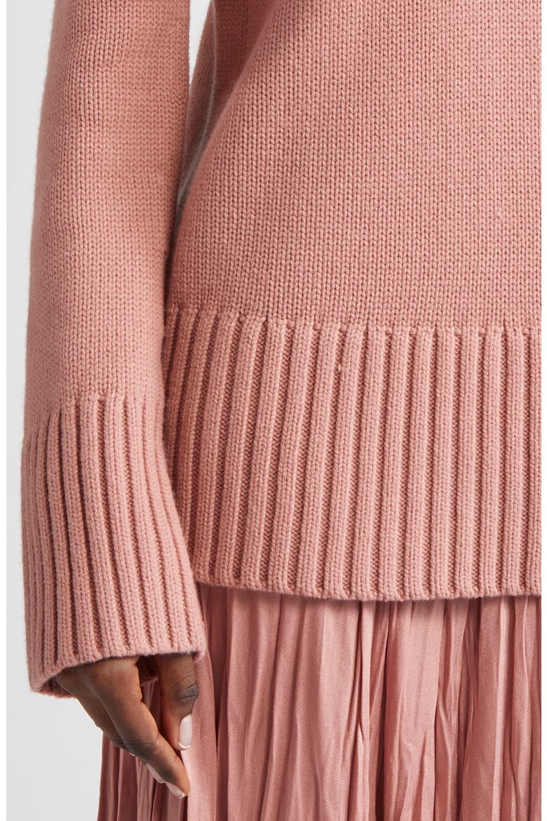 Oversize Cashmere Tunic Sweater, Alternate, color, ROSETTE