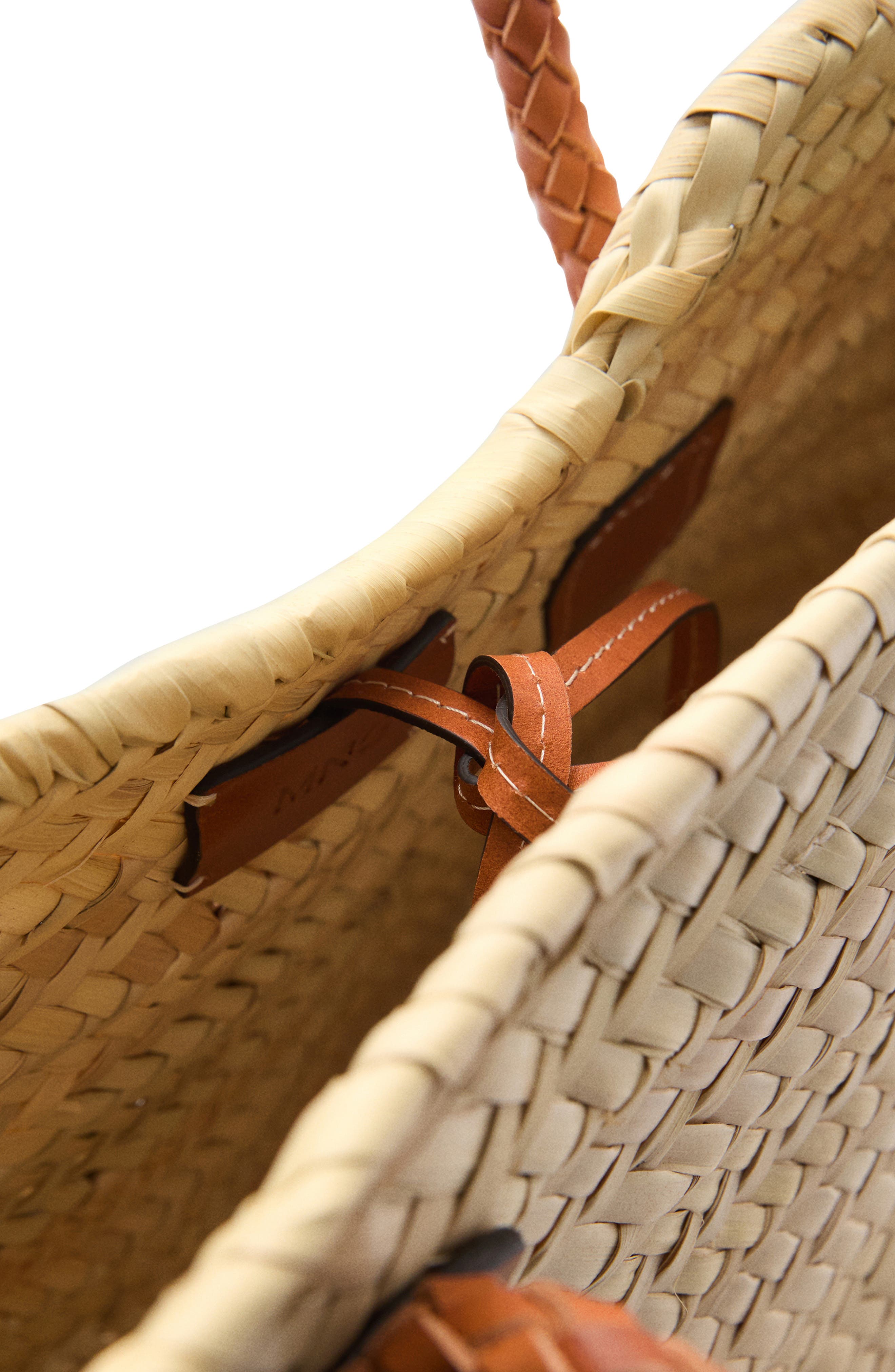 MANGO Double Strap Basket Bag, Alternate, color, 