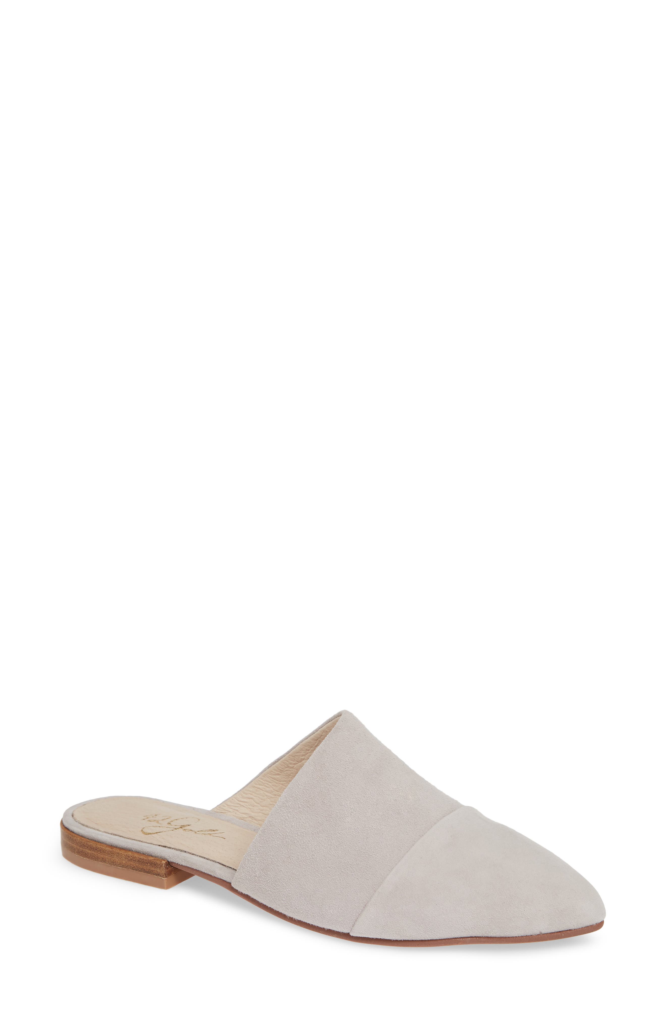 Castle Cap Toe Mule, Main, color, FOG SUEDE