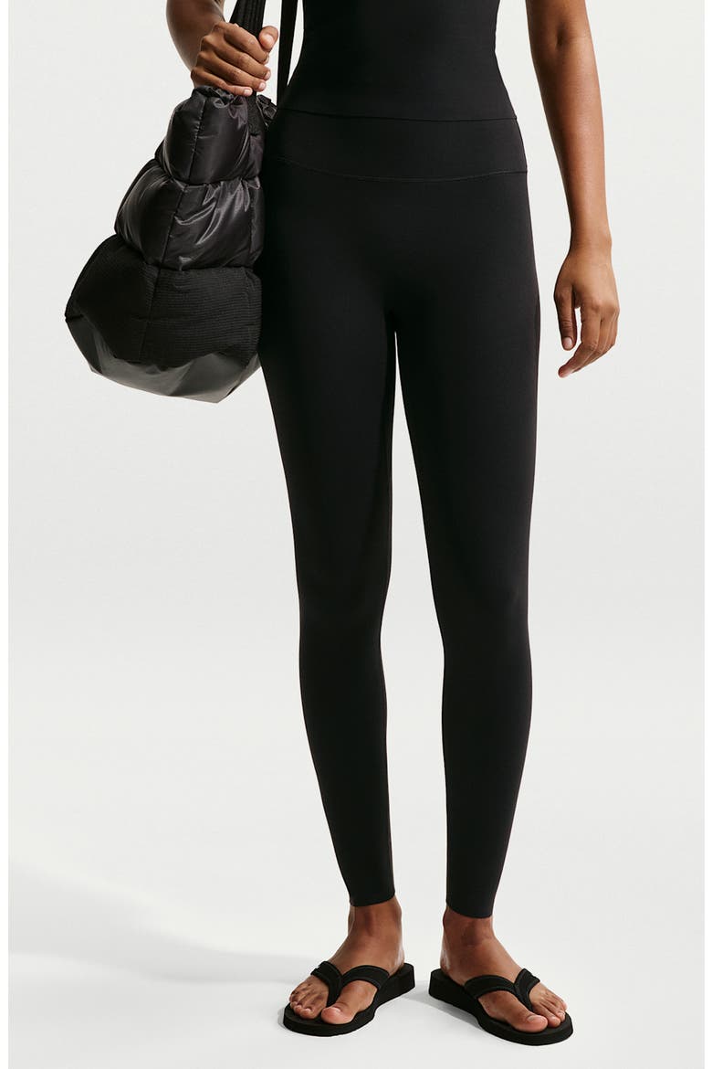 Zenvy Dri-FIT High Waist U-Seam Leggings, Main, color, BLACK/ COOL GREY