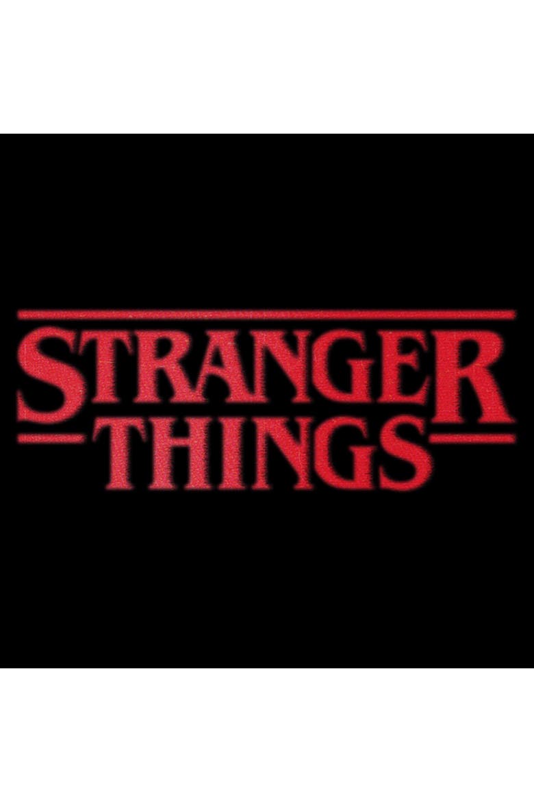 Boy's Stranger Things Blurry Classic Red Logo  Graphic T-Shirt, Alternate, color, Black