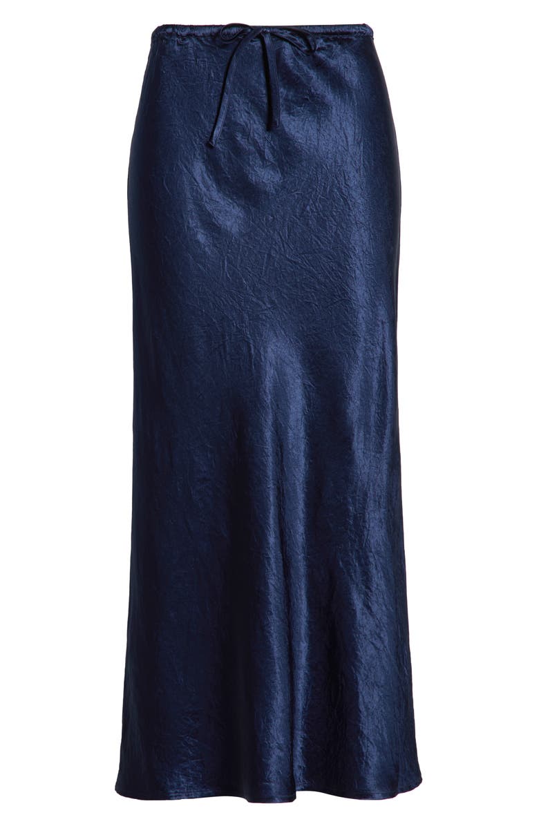 Marine Layer Gabriella Crinkle Slip Skirt, Alternate, color, Navy