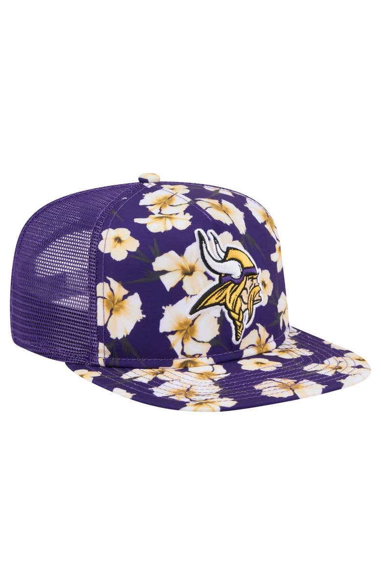 New Era Men's New Era Purple Minnesota Vikings Adventure Pattern Golfer Snapback Hat, Alternate, color, 