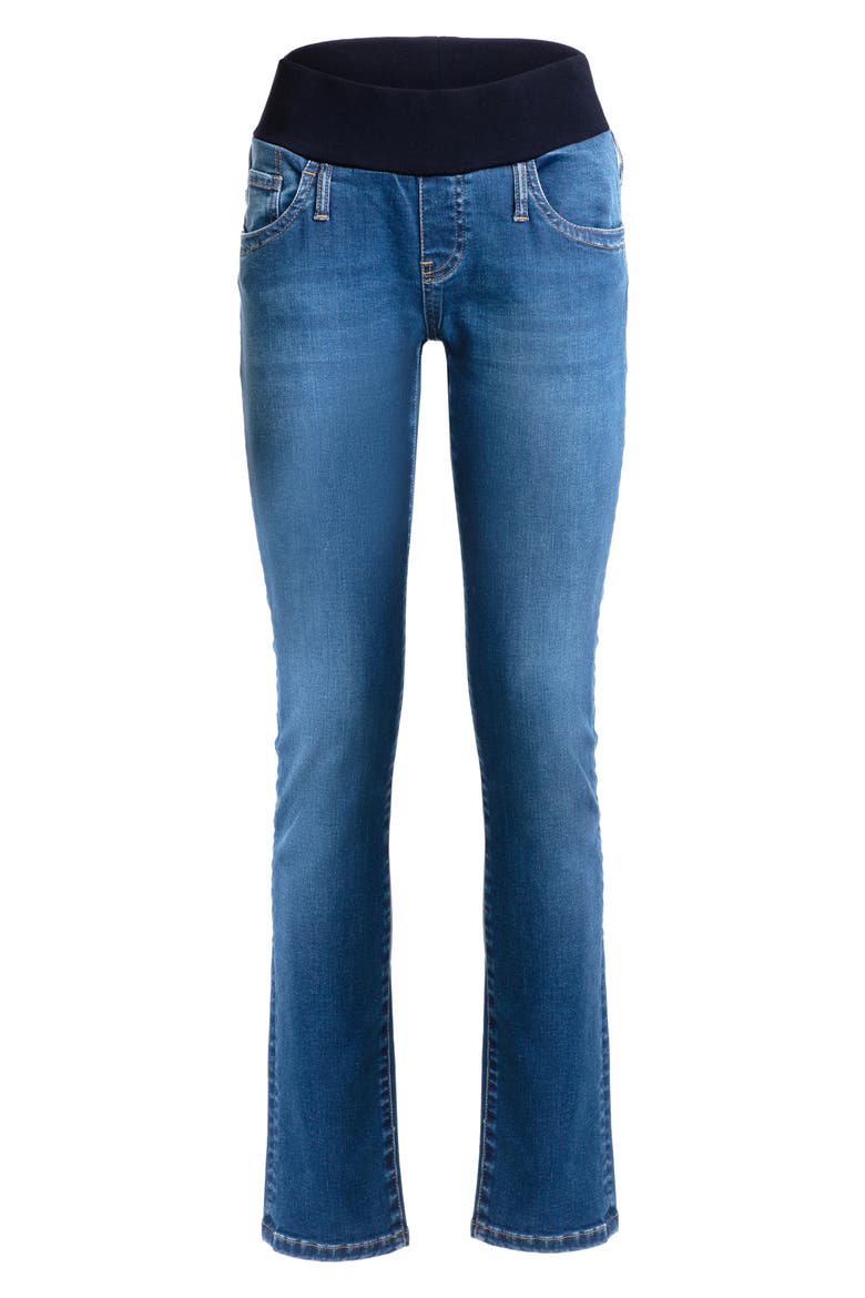 Skinny Maternity Jeans, Alternate, color, MEDIUM BLUE