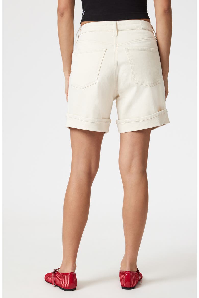 Heidi High Waist Cuffed Relaxed Denim Shorts, Alternate, color, ECRU 90S