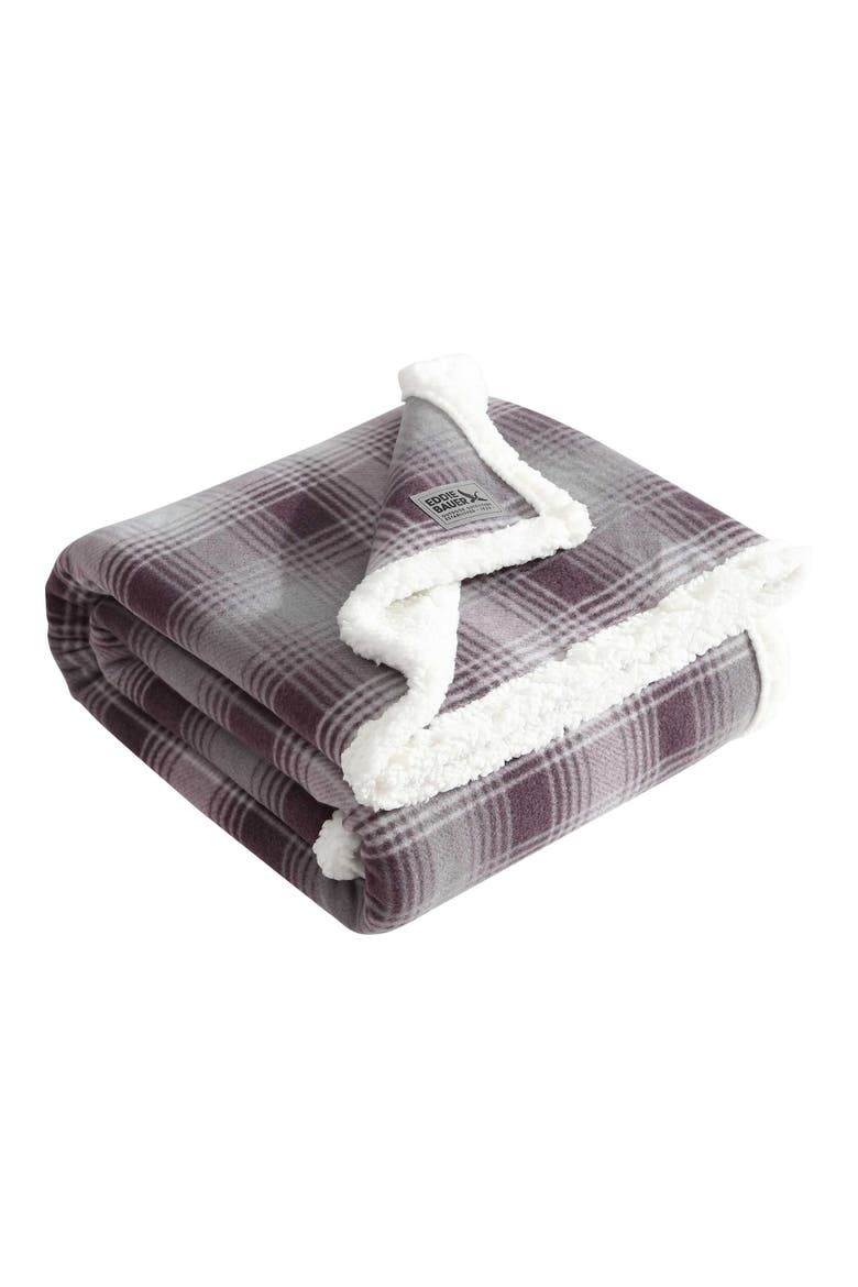 Nordic Plaid Throw Blanket, Main, color, DARK PURPLE