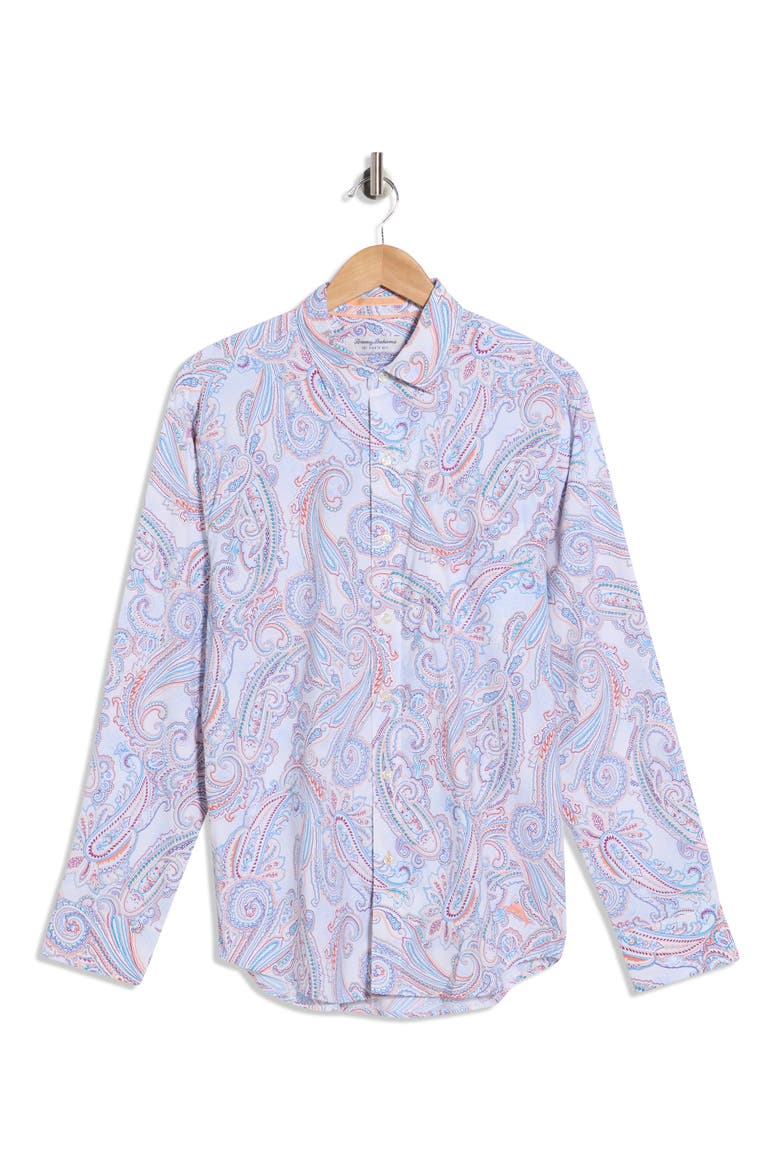 Siesta Key Paisley Tides Dress Shirt, Alternate, color, DEW DROP