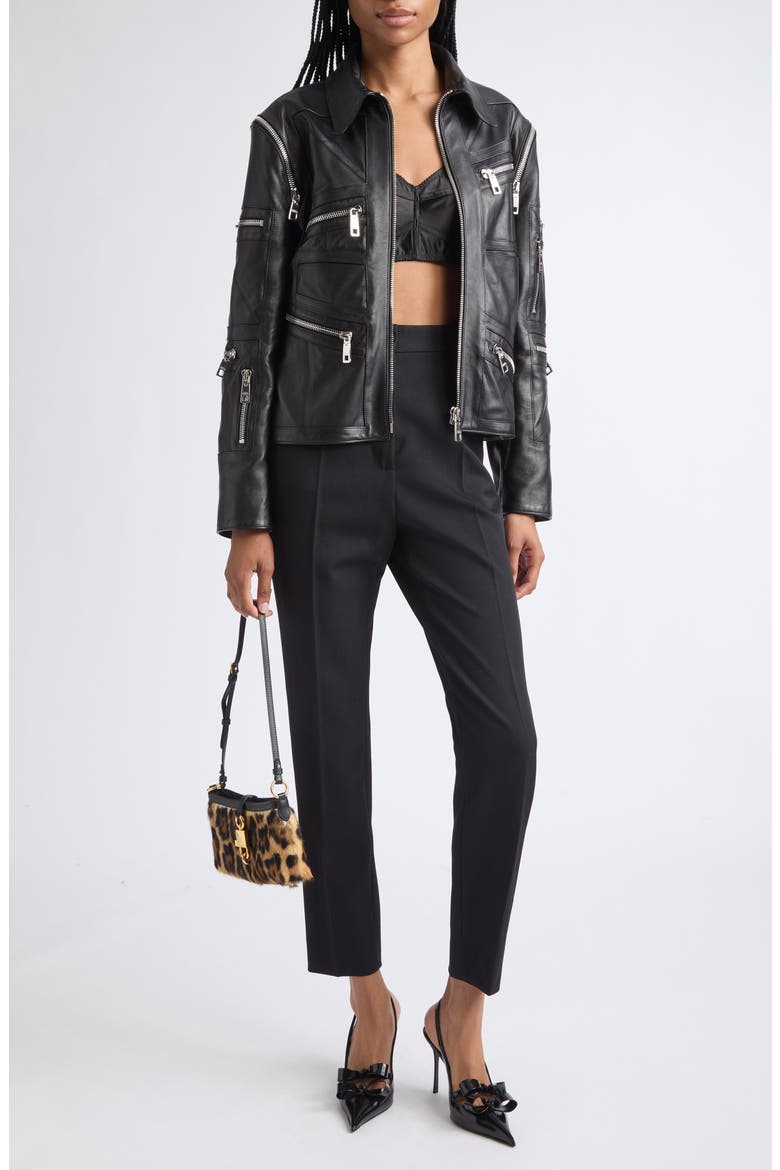 Nappa Leather Jacket, Alternate, color, NERO