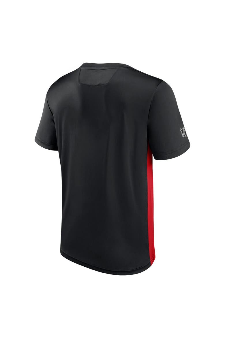 Men's Fanatics Branded Black/Red New Jersey Devils Authentic Pro Rink Tech T-Shirt, Alternate, color, Black