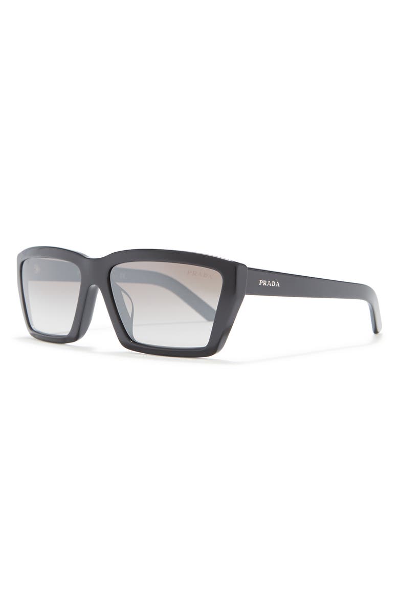 Prada 59mm Rectangle Sunglasses, Alternate, color,