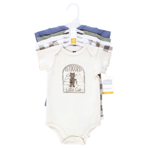 Hudson Baby Essential Cotton Bodysuits 5-piece Set In Multi