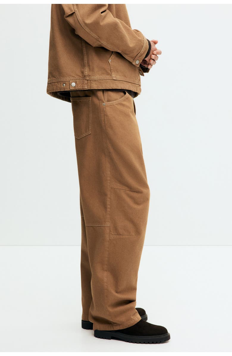 H&M Baggy Jeans, Alternate, color, Dark Beige